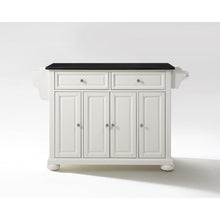 Load image into Gallery viewer, Alexandria Granite Top Full Size Kitchen Island/Cart White/Black
