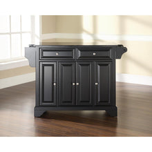 Load image into Gallery viewer, Lafayette Granite Top Full Size Kitchen Island/Cart Black/Black
