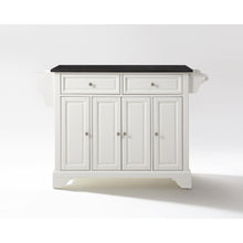 Load image into Gallery viewer, Lafayette Granite Top Full Size Kitchen Island/Cart White/Black
