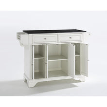 Load image into Gallery viewer, Lafayette Granite Top Full Size Kitchen Island/Cart White/Black
