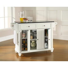 Load image into Gallery viewer, Cambridge Granite Top Full Size Kitchen Island/Cart White/Black
