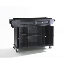 Load image into Gallery viewer, Full Size Granite Top Kitchen Cart Black/Black
