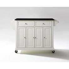 Load image into Gallery viewer, Full Size Granite Top Kitchen Cart White/Black
