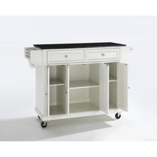 Load image into Gallery viewer, Full Size Granite Top Kitchen Cart White/Black
