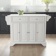 Load image into Gallery viewer, Lafayette Stone Top Full Size Kitchen Island/Cart White/White
