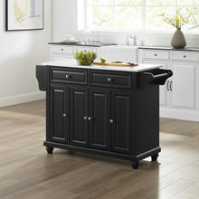 Load image into Gallery viewer, Cambridge Stone Top Full Size Kitchen Island/Cart Black/White
