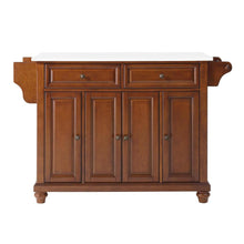 Load image into Gallery viewer, Cambridge Stone Top Full Size Kitchen Island/Cart Cherry/White
