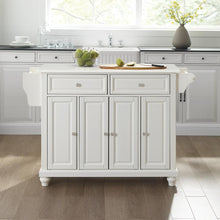 Load image into Gallery viewer, Cambridge Stone Top Full Size Kitchen Island/Cart White/White
