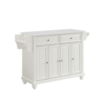 Load image into Gallery viewer, Cambridge Stone Top Full Size Kitchen Island/Cart White/White
