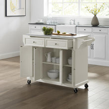 Load image into Gallery viewer, Full Size Stone Top Kitchen Cart White/White
