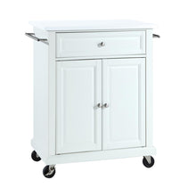 Load image into Gallery viewer, Compact Stone Top Kitchen Cart White/White
