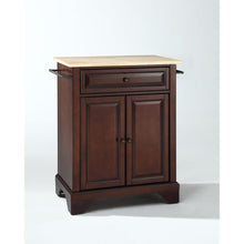 Load image into Gallery viewer, Lafayette Wood Top Portable Kitchen Island/Cart Mahogany/Natural
