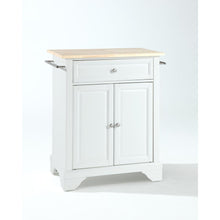 Load image into Gallery viewer, Lafayette Wood Top Portable Kitchen Island/Cart White/Natural
