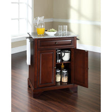 Load image into Gallery viewer, Lafayette Granite Top Portable Kitchen Island/Cart Mahogany/Gray
