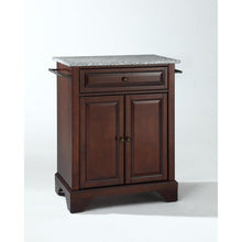 Load image into Gallery viewer, Lafayette Granite Top Portable Kitchen Island/Cart Mahogany/Gray
