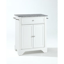 Load image into Gallery viewer, Lafayette Granite Top Portable Kitchen Island/Cart White/Gray
