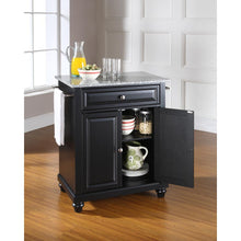 Load image into Gallery viewer, Cambridge Granite Top Portable Kitchen Island/Cart Black/Gray
