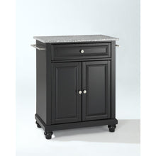 Load image into Gallery viewer, Cambridge Granite Top Portable Kitchen Island/Cart Black/Gray
