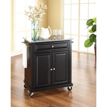 Load image into Gallery viewer, Compact Granite Top Kitchen Cart Black/Gray
