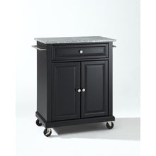 Load image into Gallery viewer, Compact Granite Top Kitchen Cart Black/Gray
