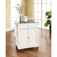 Load image into Gallery viewer, Compact Granite Top Kitchen Cart White/Gray
