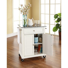 Load image into Gallery viewer, Compact Granite Top Kitchen Cart White/Gray
