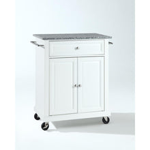 Load image into Gallery viewer, Compact Granite Top Kitchen Cart White/Gray
