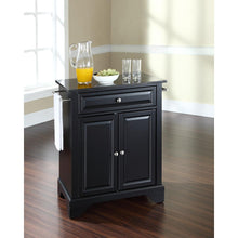 Load image into Gallery viewer, Lafayette Granite Top Portable Kitchen Island/Cart Black/Black
