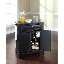 Load image into Gallery viewer, Lafayette Granite Top Portable Kitchen Island/Cart Black/Black
