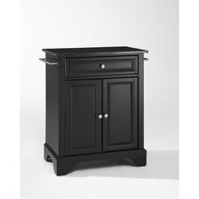Load image into Gallery viewer, Lafayette Granite Top Portable Kitchen Island/Cart Black/Black
