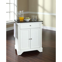 Load image into Gallery viewer, Lafayette Granite Top Portable Kitchen Island/Cart White/Black

