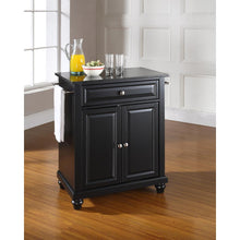 Load image into Gallery viewer, Cambridge Granite Top Portable Kitchen Island/Cart Black/Black
