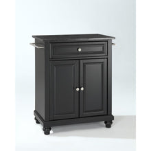 Load image into Gallery viewer, Cambridge Granite Top Portable Kitchen Island/Cart Black/Black
