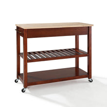 Load image into Gallery viewer, Wood Top Kitchen Prep Cart Cherry/Natural
