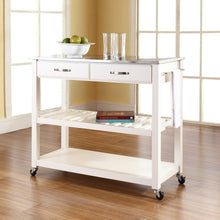 Load image into Gallery viewer, Stainless Steel Top Kitchen Prep Cart White/Stainless Steel

