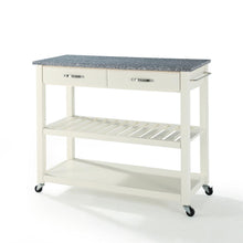 Load image into Gallery viewer, Granite Top Kitchen Prep Cart White/Gray
