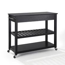 Load image into Gallery viewer, Granite Top Kitchen Prep Cart Black/Black

