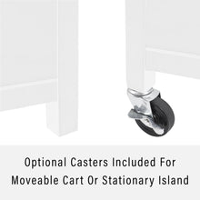 Load image into Gallery viewer, Soren Granite Top Kitchen Island/Cart White/Black
