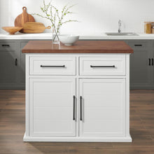 Load image into Gallery viewer, Bartlett Wood Top Kitchen Island
