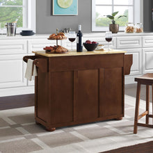 Load image into Gallery viewer, Eleanor Wood Top Kitchen Island Mahogany/Natural
