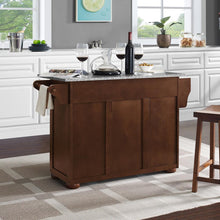 Load image into Gallery viewer, Eleanor Granite Top Kitchen Island Mahogany/Gray
