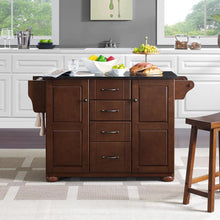 Load image into Gallery viewer, Eleanor Granite Top Kitchen Island Mahogany/Black

