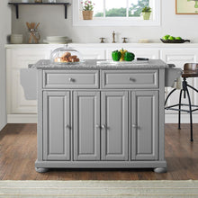 Load image into Gallery viewer, Alexandria Granite Top Full Size Kitchen Island/Cart Gray/Gray
