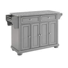Load image into Gallery viewer, Alexandria Granite Top Full Size Kitchen Island/Cart Gray/Gray
