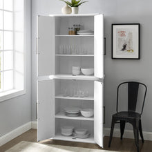 Load image into Gallery viewer, Bartlett Tall Storage Pantry White - 2 Stackable Pantries
