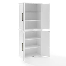 Load image into Gallery viewer, Bartlett Tall Storage Pantry White - 2 Stackable Pantries
