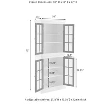 Load image into Gallery viewer, Cecily Tall Storage Pantry White/Matte Black - 2 Stackable Pantries
