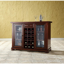 Load image into Gallery viewer, Alexandria Sliding Top Bar Cabinet Mahogany
