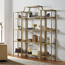 Load image into Gallery viewer, Aimee 3Pc Etagere Set Soft Gold - Large Etagere &amp; 2 Narrow Etageres
