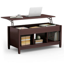 Load image into Gallery viewer, Lift Top Coffee Table with Hidden Storage Compartment-Coffee
